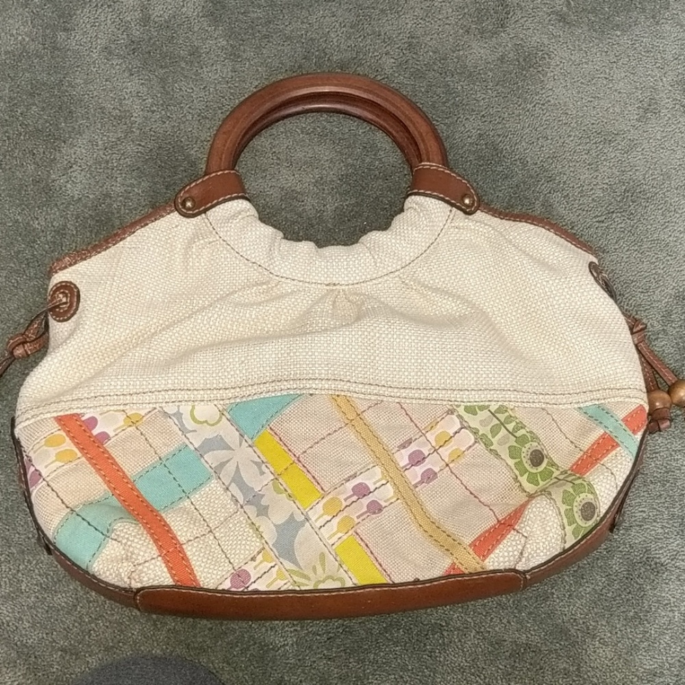 Fossil canvas purse hippie boho hobo